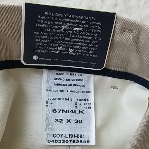 Wrangler Khakis 32x30 Classic Fit Flat Front *NWT - Picture 5 of 12